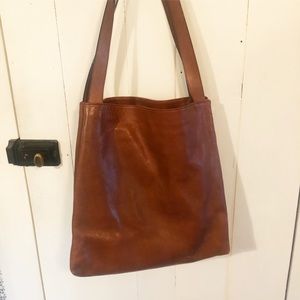 Vintage leather tote